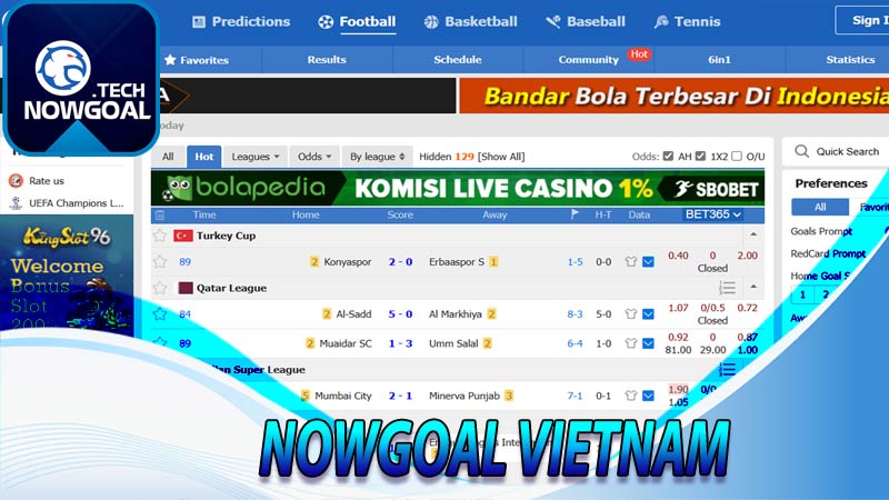 Giới thiệu về nowgoal vietnam